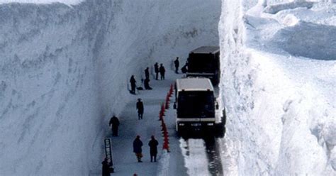 Snow Wall Hokkaido Japan Sea Level Toyama And Japan