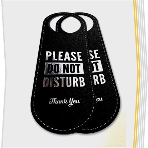 Do Not Disturb Sign Pack Executive Quality Door Hanger Eco Leather