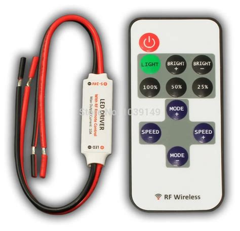 Led Mini Controllerr106 Rf Wireless Single Color Led Controllerdc5
