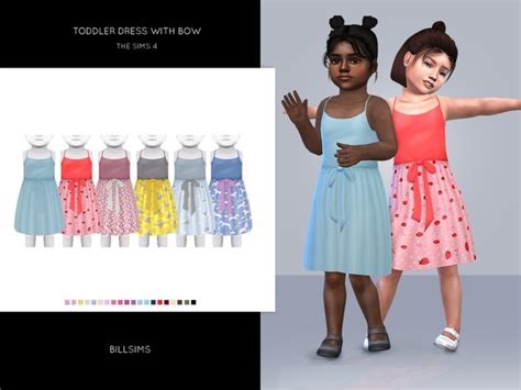 Toddler Dress With Bow By Bill Sims For The Sims 4 Spring4sims