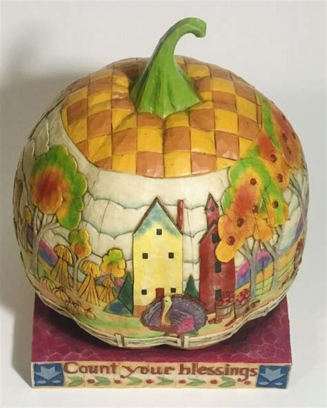 Jim Shore Pumpkin 2004 Heartwood Creek Count Your Blessings Large