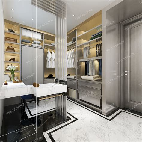 The pieces you've accumulated over the years represent your unique a closet is more than a place to stow your suits and sweaters. 3D luxury modern suite with wardrobe and walk in closet 1