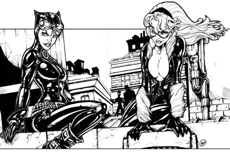 Catwoman And Black Cat Ink By Adamwithers On Deviantart