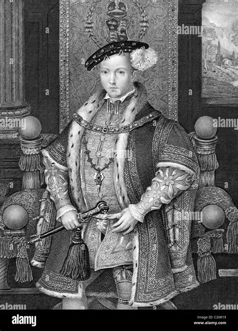 Edward Vi 1537 1553 On Engraving From 1840 King Of England And