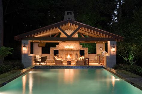 Pool House Contemporary Pool Houston By Exterior Worlds Landscaping And Design Houzz
