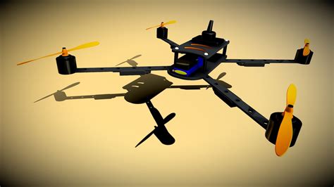 Quadcopter Drone Download Free 3d Model By Yash Thummar Yos7 Fd56b68 Sketchfab