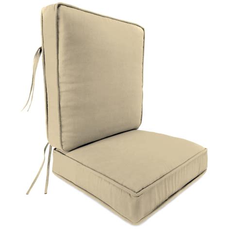 Boxed Edge With Piping Chair Cushion Beige Color