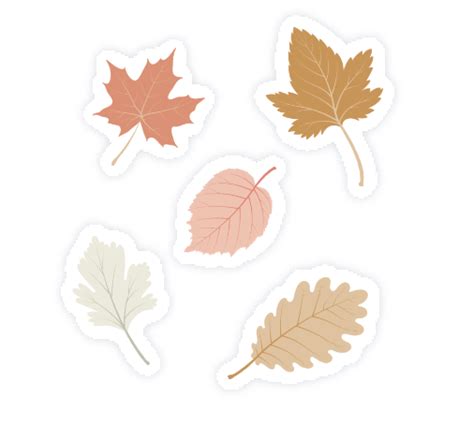 Warm Earthy Neutrals Fall Leaves Print Sticker By Styledbycarli In 2021