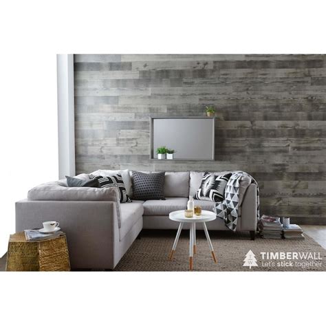 Timberwall Barnwood 97 Sq Ft Driftwood Grey Wood Wall Plank Kit In The