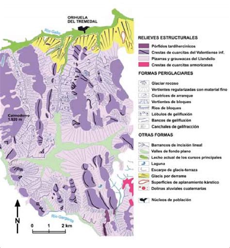 Mapa Geomorfológico Del Sector Central Del Macizo Del Tremedal A