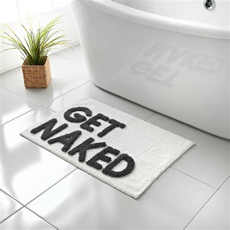 Get Naked Tufted Bath Mat Bathroom Accessories B M
