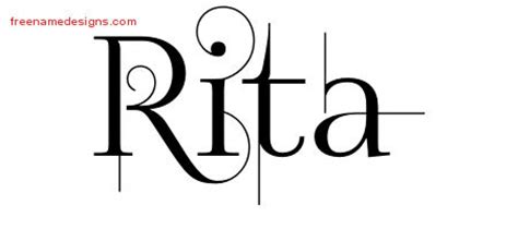 Decorated Name Tattoo Designs Rita Free Free Name Designs