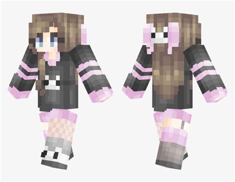 Meow Minecraft Skin Bow Transparent Png 804x576 Free Download On