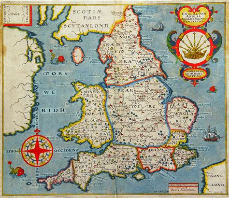 Map Of England And Part Of Scotland By Guliel Hole D 1624 Ca 1607 C Harrison Mann Jr