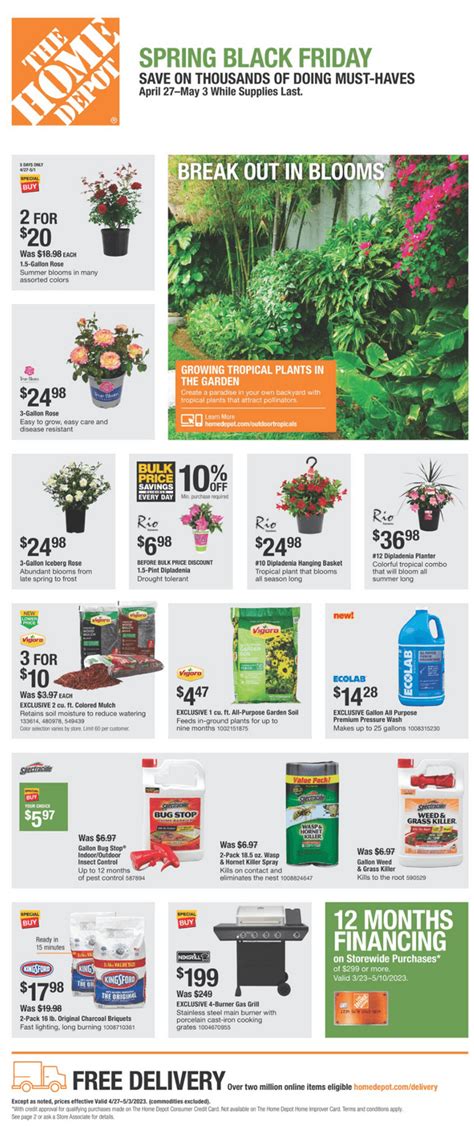 Home Depot Spring Black Friday Ad Apr 27 May 03 2023