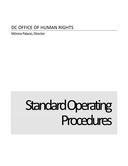 20 Standard Operating Procedures Examples In Office Free To Edit