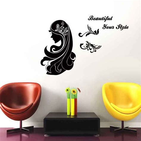 Hair Salon Sticker Beauty Salon Sex Girl Decal Haircut Posters Vinyl Wall Art Decals Decor