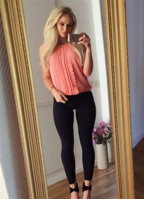 Hot Blond With A Thigh Gap Girls In Yoga Pants