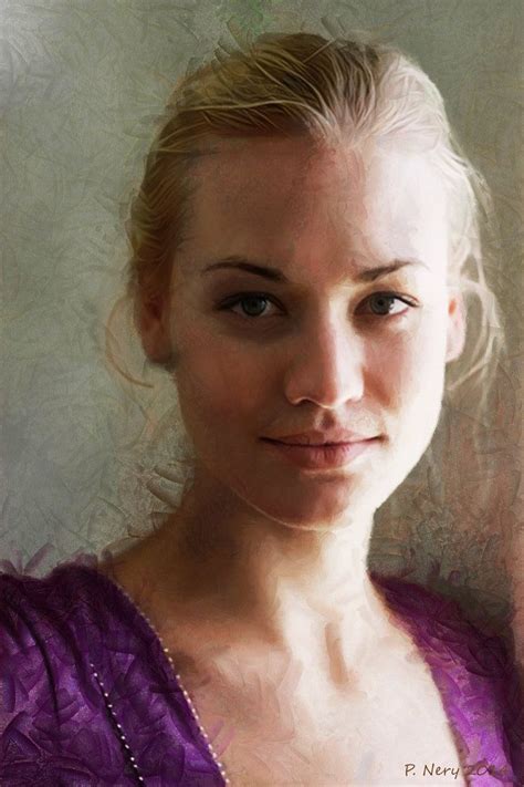 A Portrait Of Yvonne Strahovski In My Opinion The Best Actress Of Her
