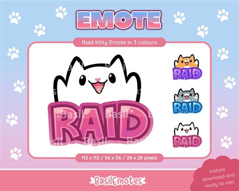 Raid Emote Instant Download Streaming Twitch Discord Youtube