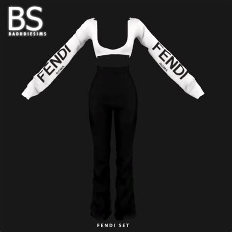Badddiesims Fendi Set Fendi Sims 4 Clothing Fashion