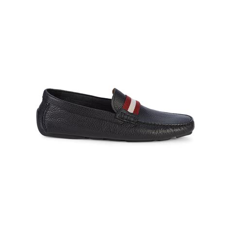 Bally Waltec Leather Driving Loafers In Black For Men Lyst