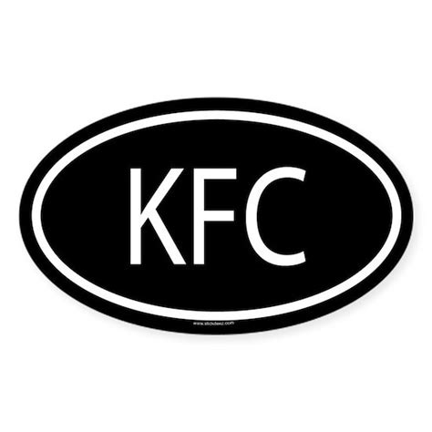Kfc Sticker Oval Kfc Oval Sticker By Standard Decal Cafepress