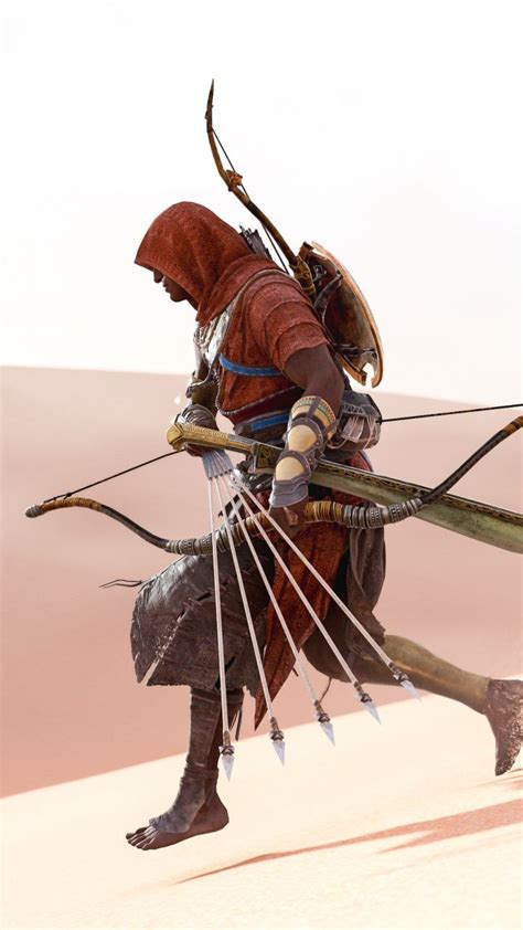 Video Game Assassins Creed Origins Archer Desert 720x1280