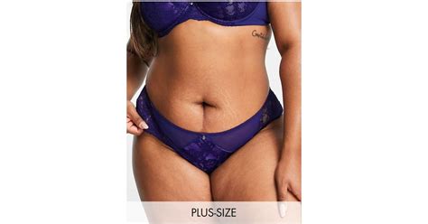 Ann Summers Curve Sexy Lace Planet Brazilian Brief In Blue Lyst