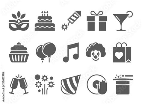 Celebration Icons And Party Icons Stockfotos Und Lizenzfreie Vektoren