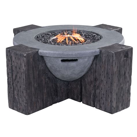 Zuo Modern Hades Concrete Fiber Propane Fire Pit And Reviews Wayfair