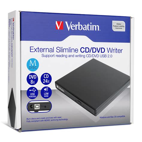 External Slimline Cd Dvd Writer Usb Verbatim Hong Kong
