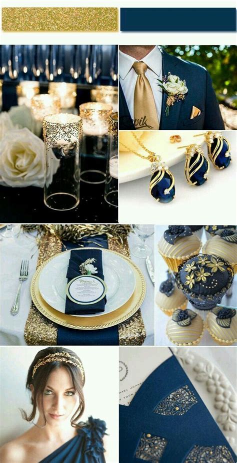 Dark Royal Blue And Goldrose Gold Gold Wedding Colors Blue Gold