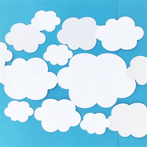 Clouds Cloud Cut Outs Cloud Bulletin Board Weather Teacher Etsy
