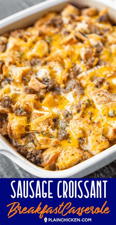 Sausage Croissant Breakfast Casserole We Love This Easy