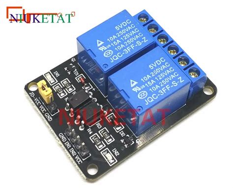 5pcs 2 Channel Relay Module 5v With Light Coupling Protection Expansion