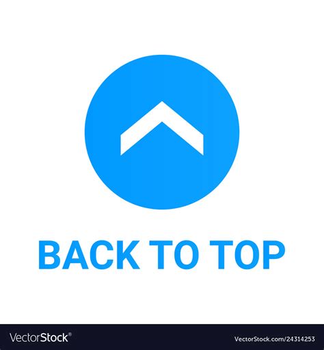 Scroll Up Page Symbol Blue Icon With Arrow Vector Image