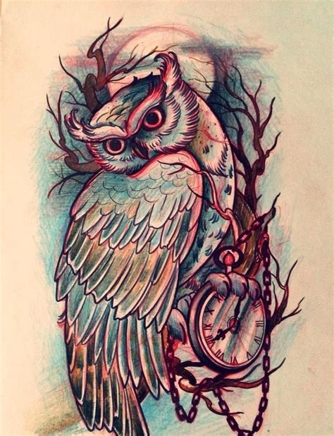 Owl Tattoo Design Полный рукав татуировки Рисунок