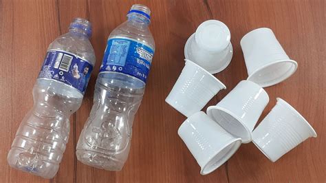 Plastic Bottle And Waste Plastic Recycling Coffee Cups Crafting 2020