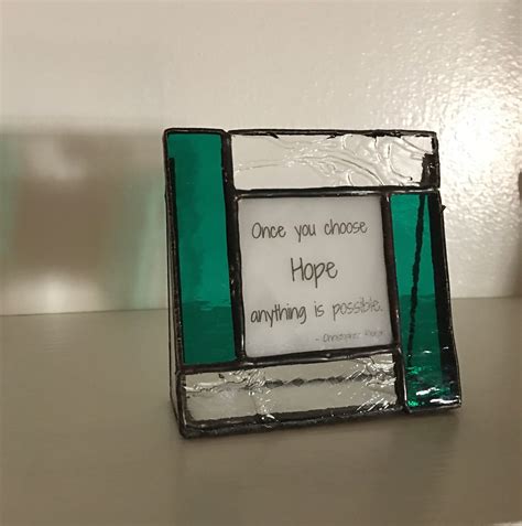 Stained Glass T Words Of Hope From Christopher Reeve Etsy
