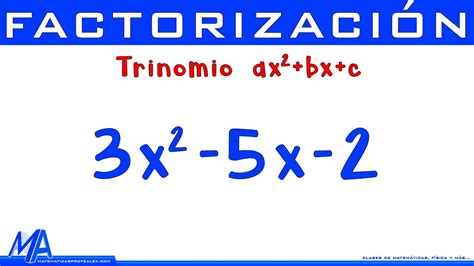 Factorización Trinomio de la forma ax2 bx c Paso a paso YouTube