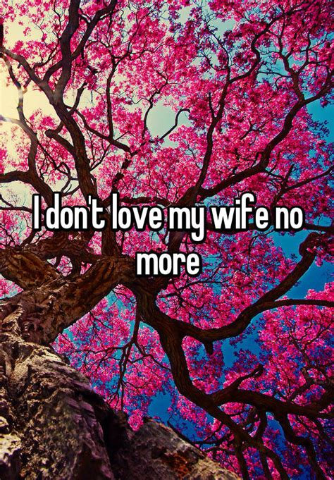 i don t love my wife no more