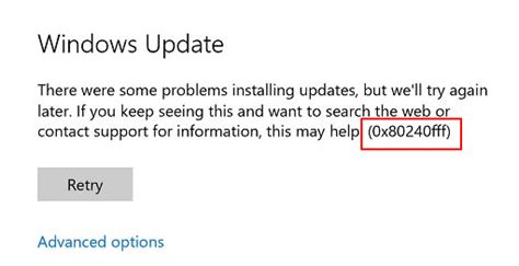 Easy Ways To Fix 0x80240fff Windows Update Error Data