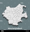 3D mapa isométrico de Mönchengladbach es una ciudad de Alemania ...