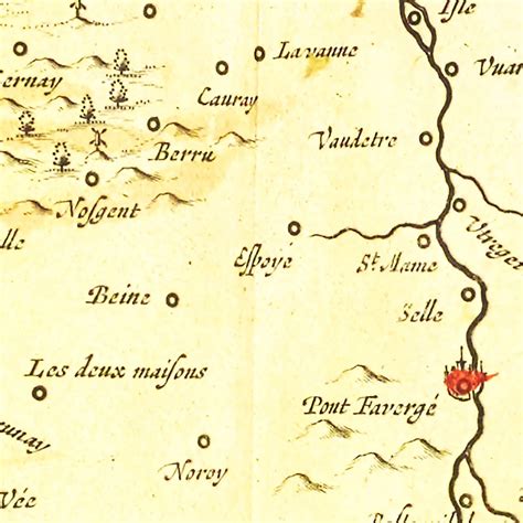 Vintage Map Of Champagne Region Of France 1665 By Teds Vintage Art