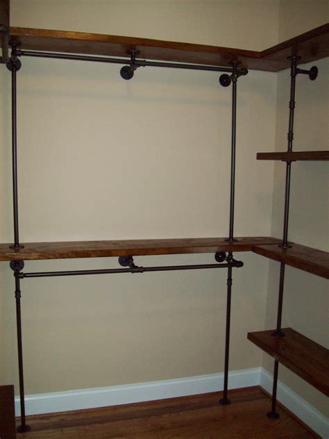 Industrial Style Pipe Closet Shelving