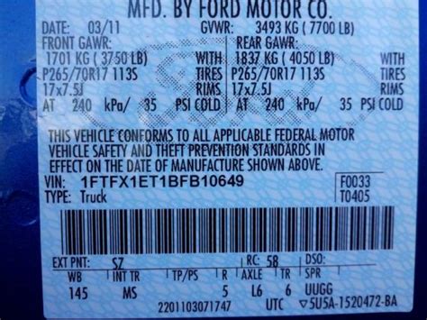 Identify Your Ford Truck Axle From The Door Sticker Blue Oval Trucks