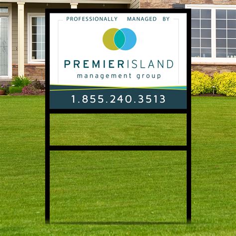 Custom Metal Frame Real Estate Yard Signs Dee Sign