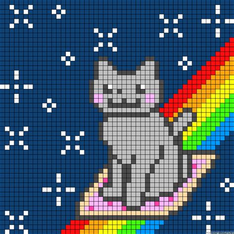 A60278 Friendship Pixel Art Templates Nyan Cat