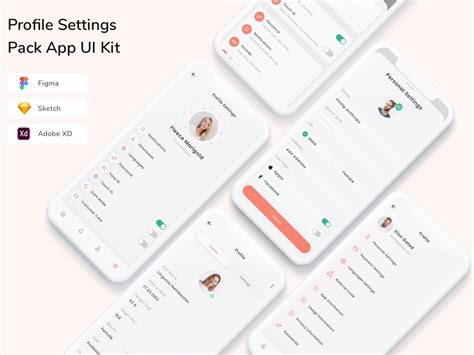 Profile Settings Pack App Ui Kit Uplabs